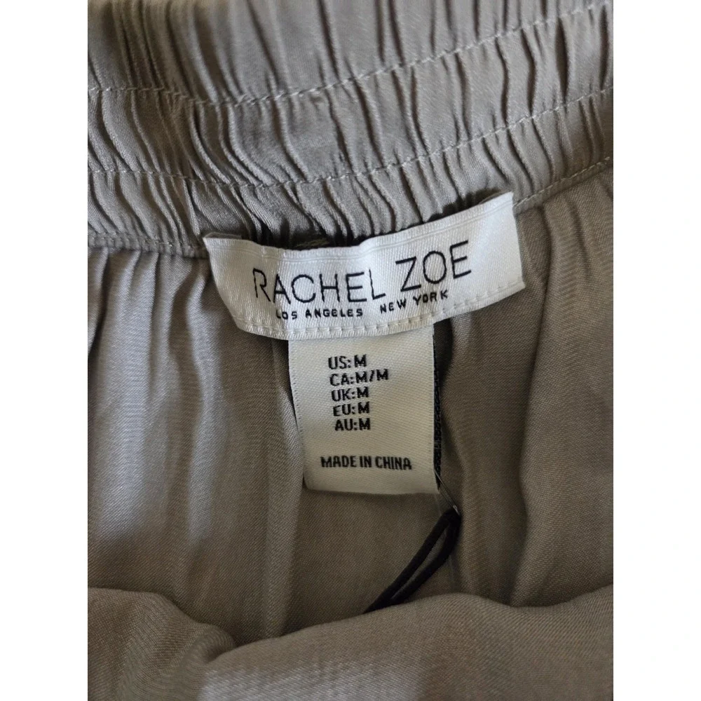 Light Green Silky Tiered Maxi Skirt Boho Peasant Rachel Zoe M NWT